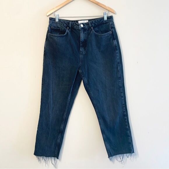 TOPSHOP Raw Hem Straight Leg Jeans Size 32 - Picture 1 of 10